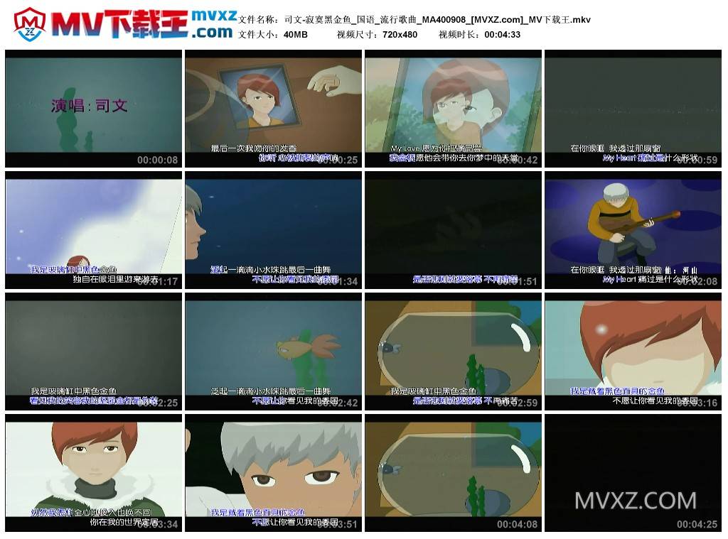 司文-寂寞黑金鱼_国语_流行歌曲_MA400908